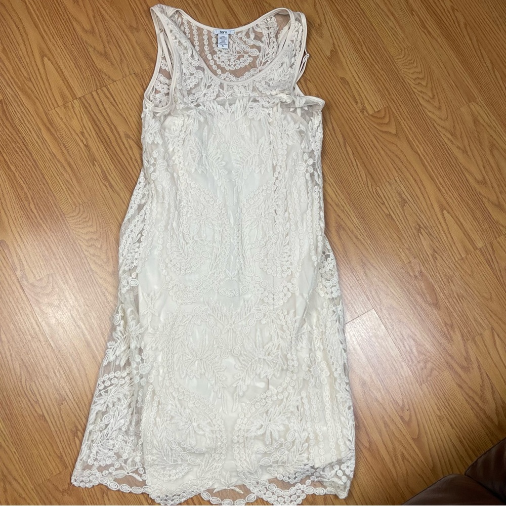 Bar III Lace Midi Dress - Cream